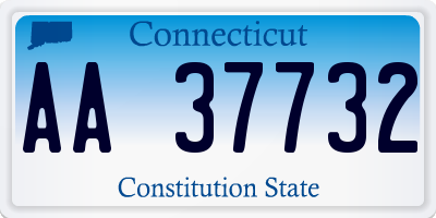 CT license plate AA37732