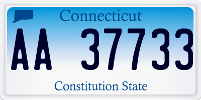 CT license plate AA37733