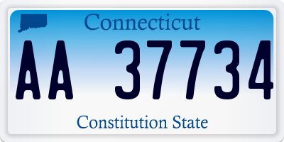 CT license plate AA37734