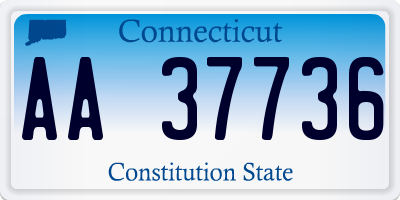 CT license plate AA37736