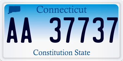 CT license plate AA37737
