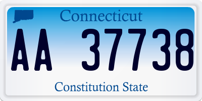 CT license plate AA37738