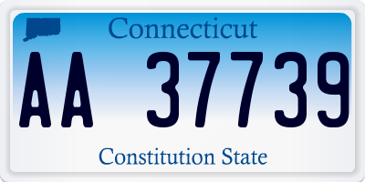 CT license plate AA37739
