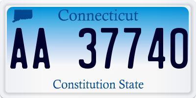 CT license plate AA37740