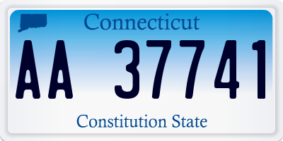 CT license plate AA37741