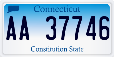 CT license plate AA37746