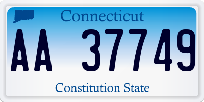 CT license plate AA37749
