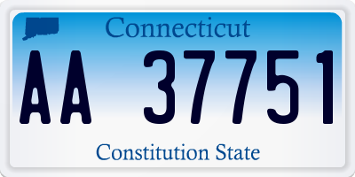 CT license plate AA37751