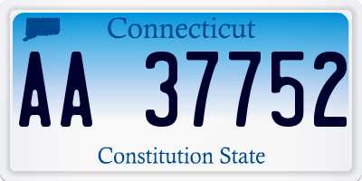 CT license plate AA37752