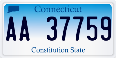 CT license plate AA37759