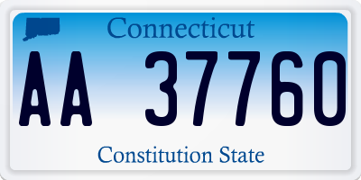 CT license plate AA37760