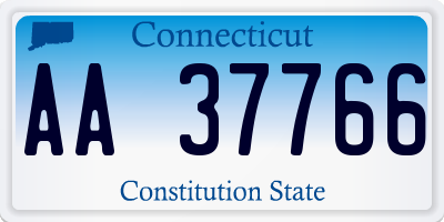 CT license plate AA37766