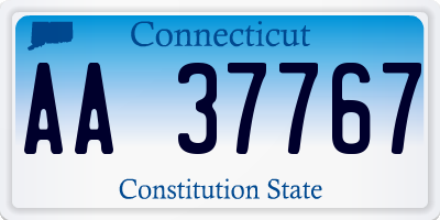 CT license plate AA37767