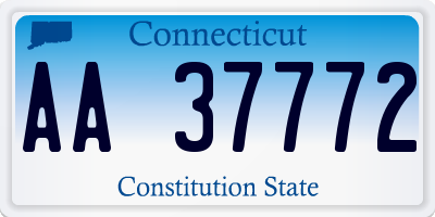 CT license plate AA37772