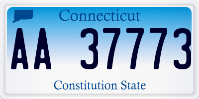 CT license plate AA37773