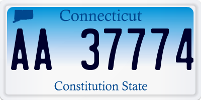 CT license plate AA37774