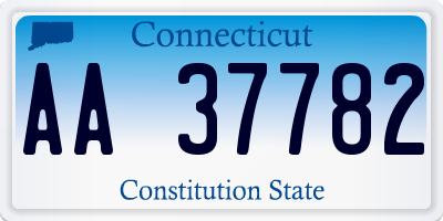 CT license plate AA37782