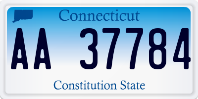 CT license plate AA37784
