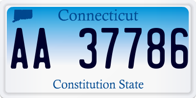 CT license plate AA37786
