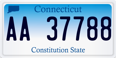 CT license plate AA37788