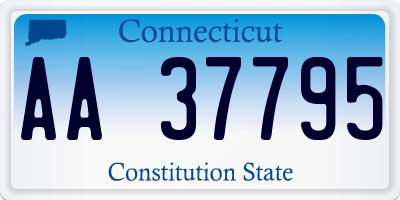 CT license plate AA37795