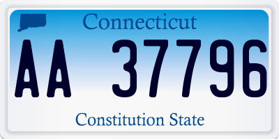 CT license plate AA37796