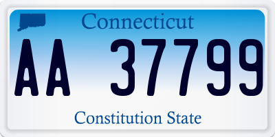 CT license plate AA37799