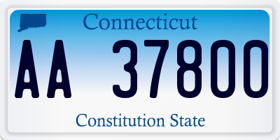 CT license plate AA37800