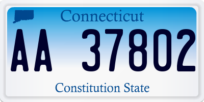 CT license plate AA37802
