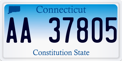 CT license plate AA37805