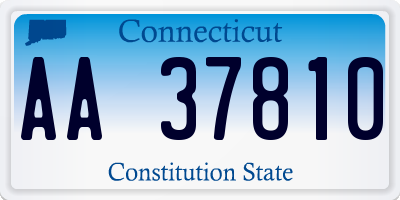 CT license plate AA37810