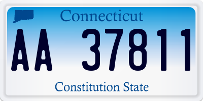 CT license plate AA37811