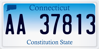 CT license plate AA37813