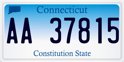 CT license plate AA37815