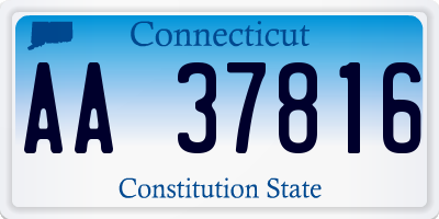 CT license plate AA37816
