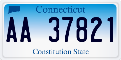 CT license plate AA37821