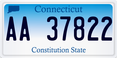 CT license plate AA37822