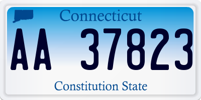 CT license plate AA37823