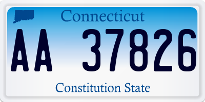 CT license plate AA37826