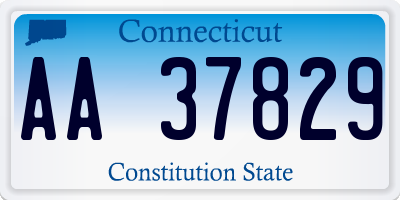 CT license plate AA37829