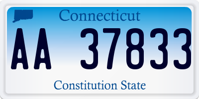 CT license plate AA37833