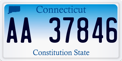 CT license plate AA37846