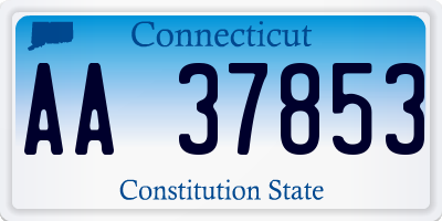 CT license plate AA37853
