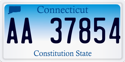 CT license plate AA37854