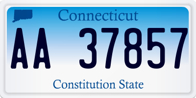 CT license plate AA37857