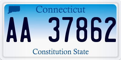 CT license plate AA37862
