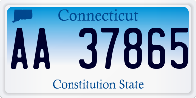 CT license plate AA37865