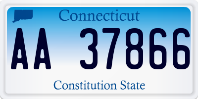 CT license plate AA37866