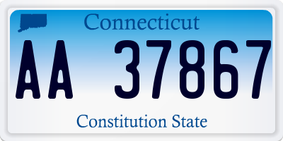 CT license plate AA37867