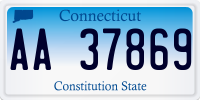 CT license plate AA37869
